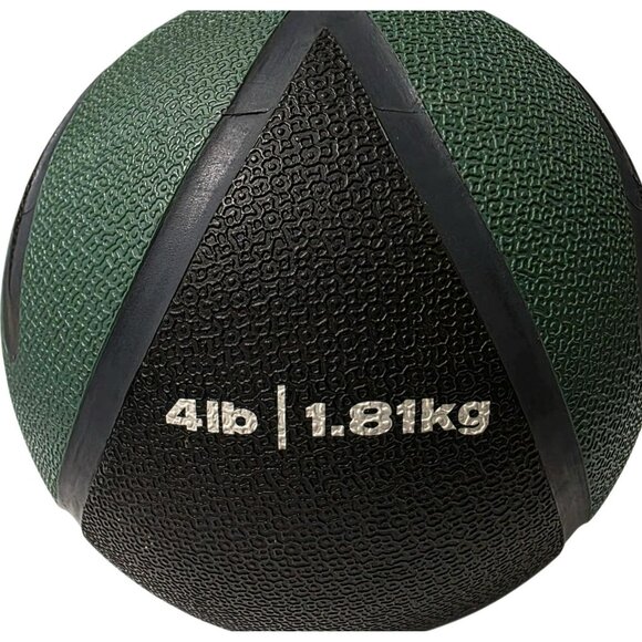 Nike Medicine Ball 4lb 1.81kg Textured Grip Weighted Training Gym Green Black - Picture 3 of 9